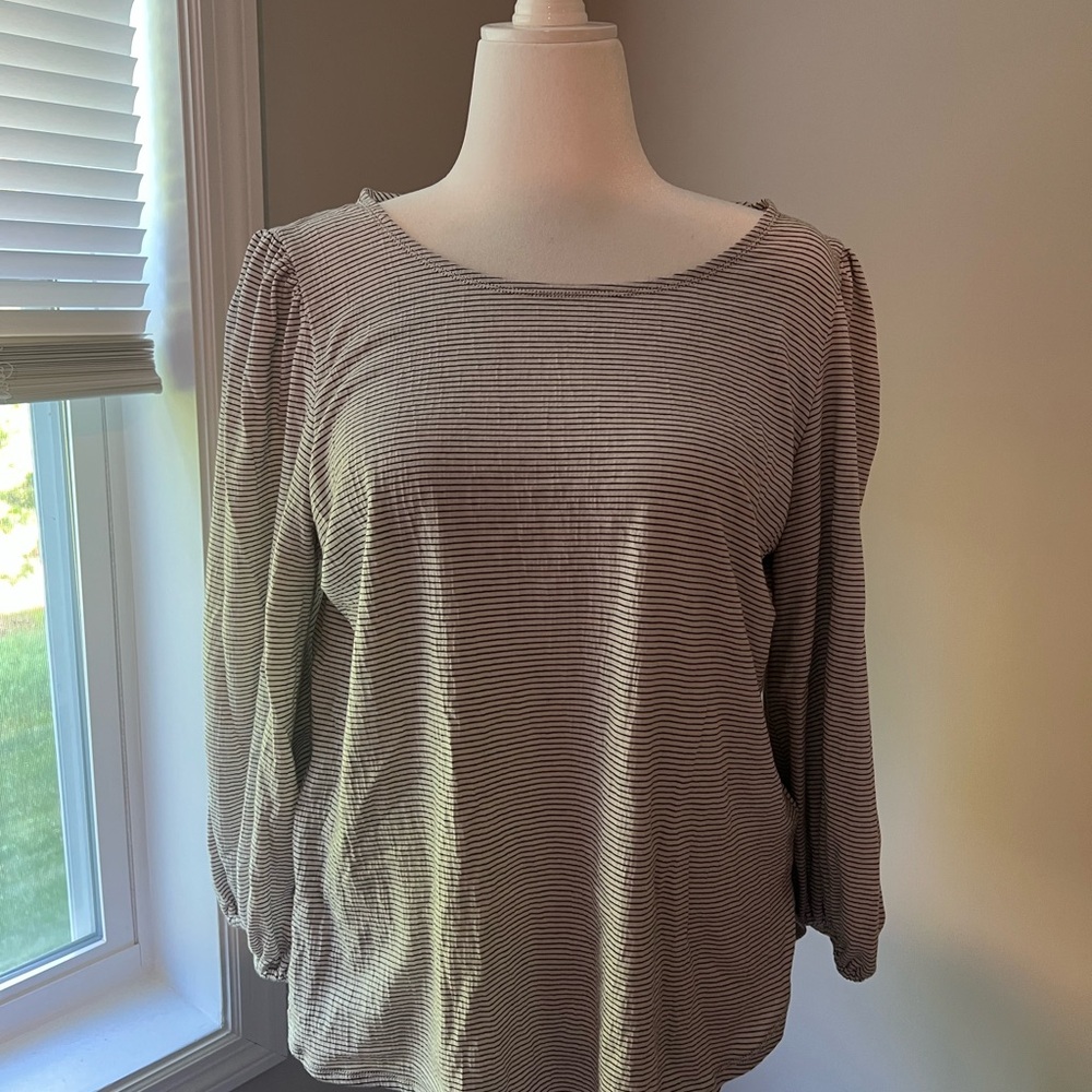 Max Studio Gray Relaxed Blouse